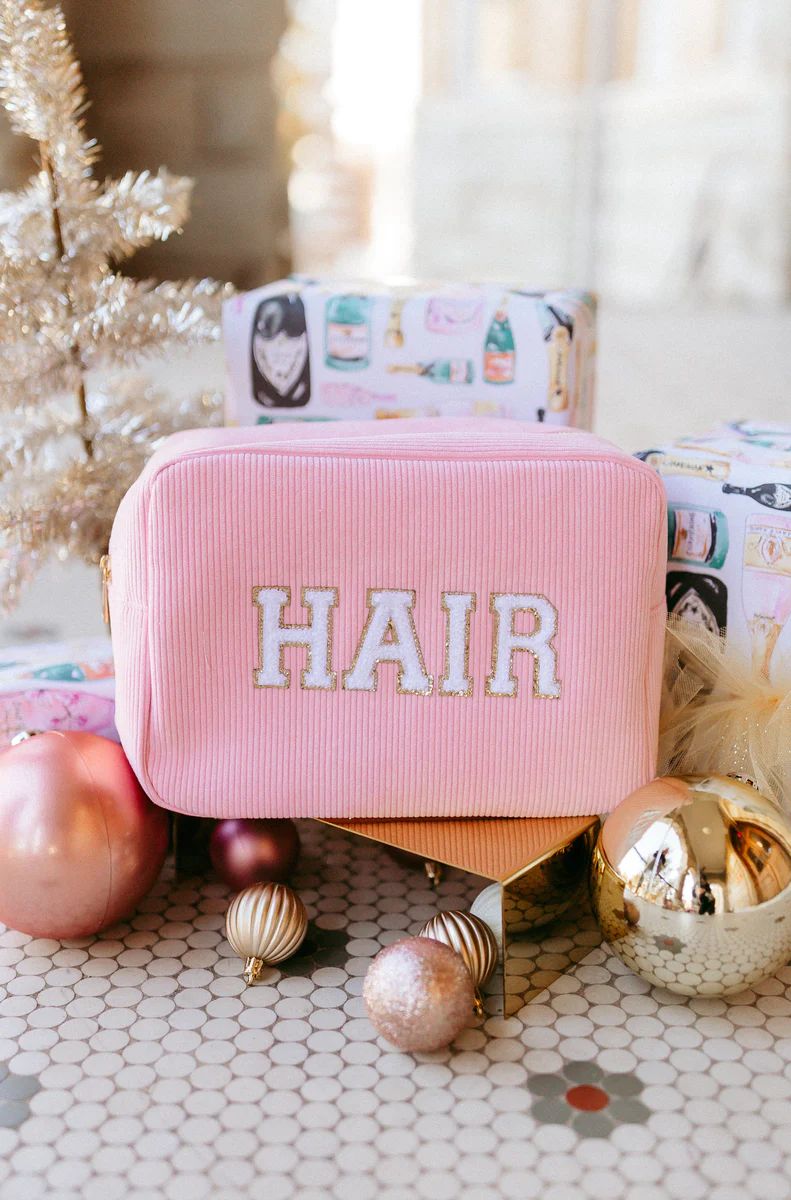 Hair XL Bag - Pink Corduroy | KenzKustomz