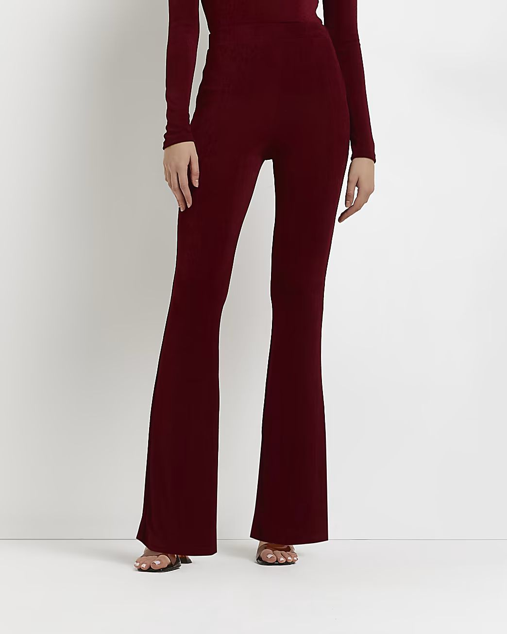 Red flared trousers | River Island (UK & IE)