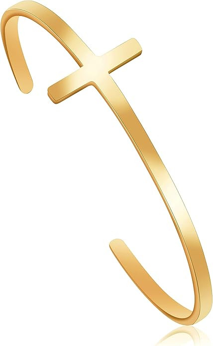 𝐂𝐫𝐨𝐬𝐬 𝐁𝐫𝐚𝐜𝐞𝐥𝐞𝐭 Religious Cuff Bangle 𝐁𝐢𝐛𝐥𝐞 ... | Amazon (US)