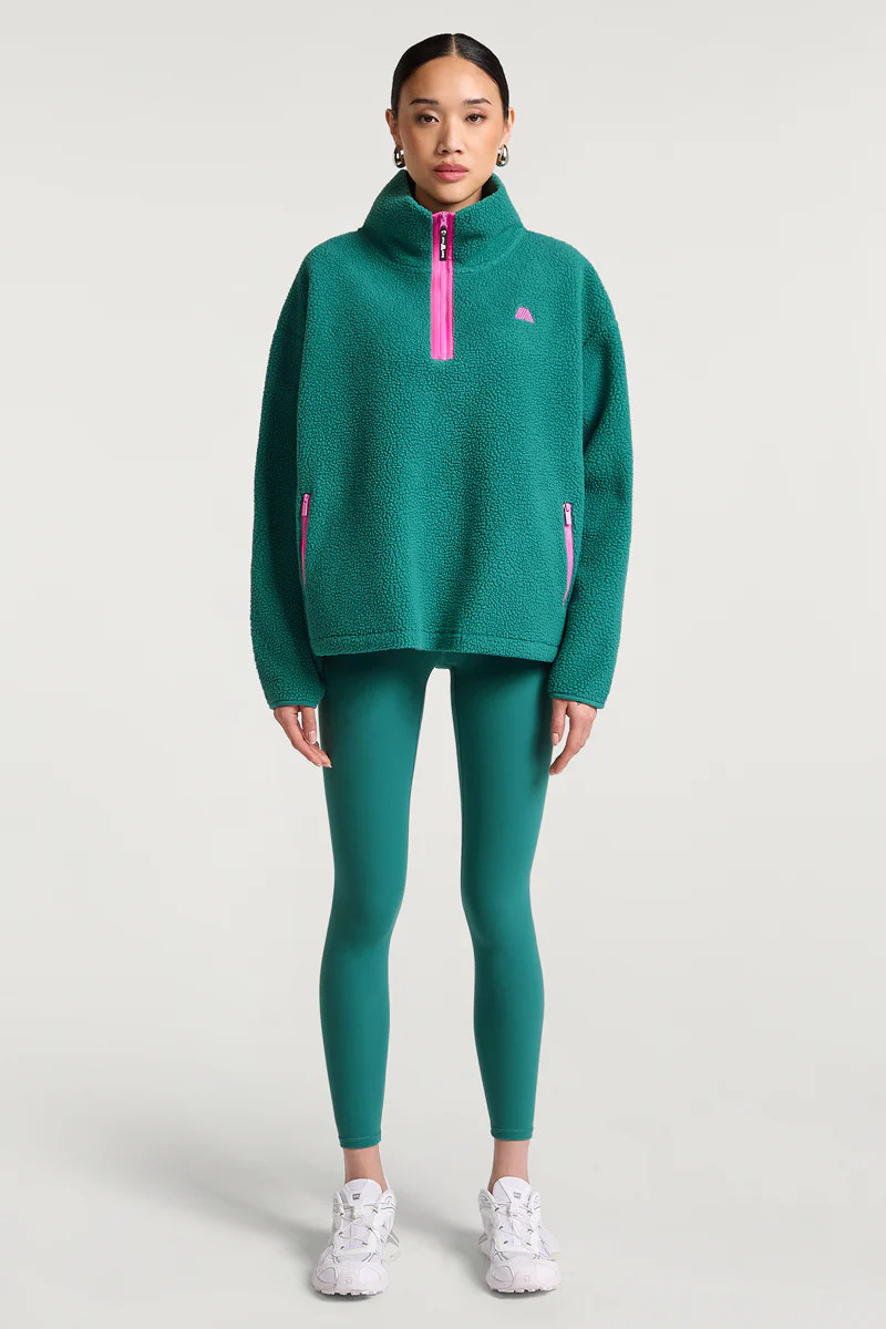 MADDOX Fleece Half-Zip Teal Tide | 4TH ARQ | 4tharq 