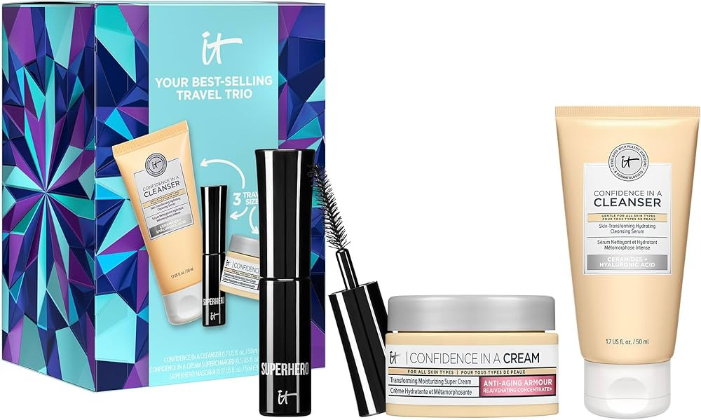 IT Cosmetics Best-Selling Travel Size Trio Gift Set – 3-Piece Eye Makeup + Facial Skincare Kit ... | Amazon (US)