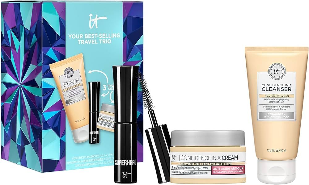 IT Cosmetics Best-Selling Travel Size Trio Gift Set – 3-Piece Eye Makeup + Facial Skincare Kit ... | Amazon (US)