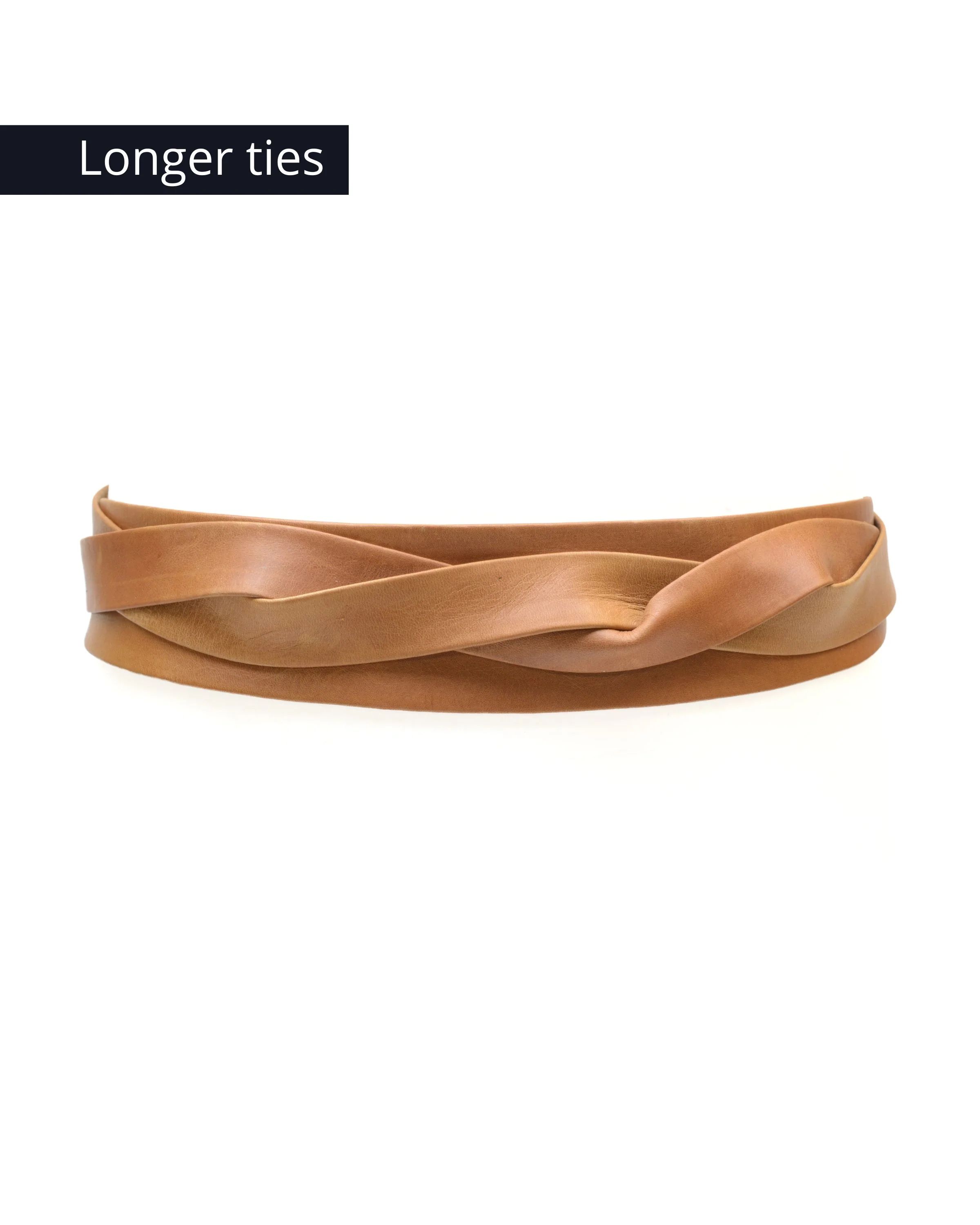 Midi Wrap Leather Belt - Tan | ADA Collection