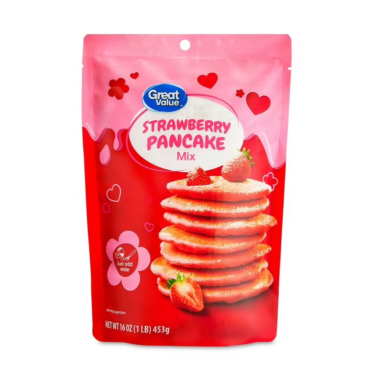 Great Value Strawberry Pancake Mix, 16oz | Walmart (US)