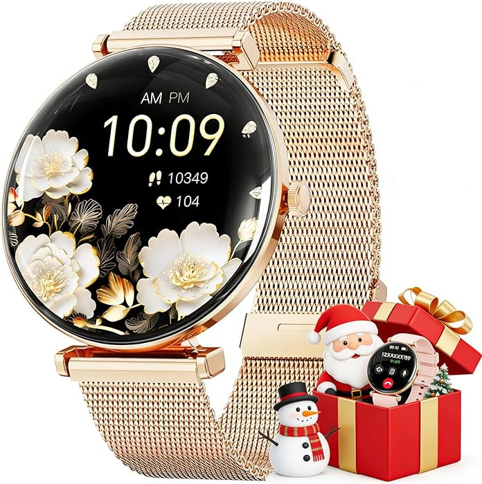 Hwagol Smart Watch for Women with Android iPhone Compatible[Calls/Metal Thin Body],1.43" Micro-Sp... | Amazon (US)