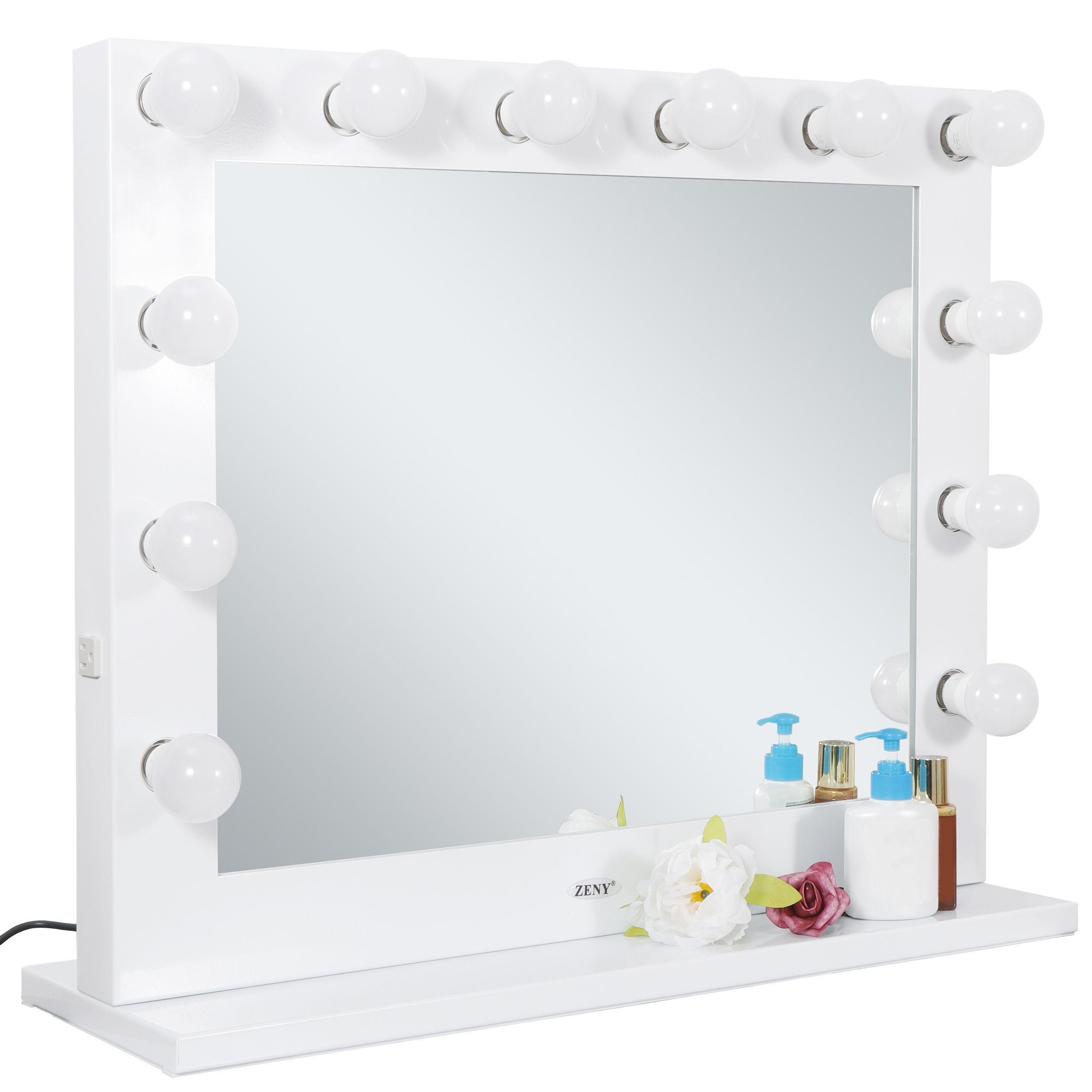 Vanity LED Mirror Light Kit for Makeup Hollywood Mirror 12 LED Blubs + 2 Spare Blubs with Back Ha... | Walmart (US)