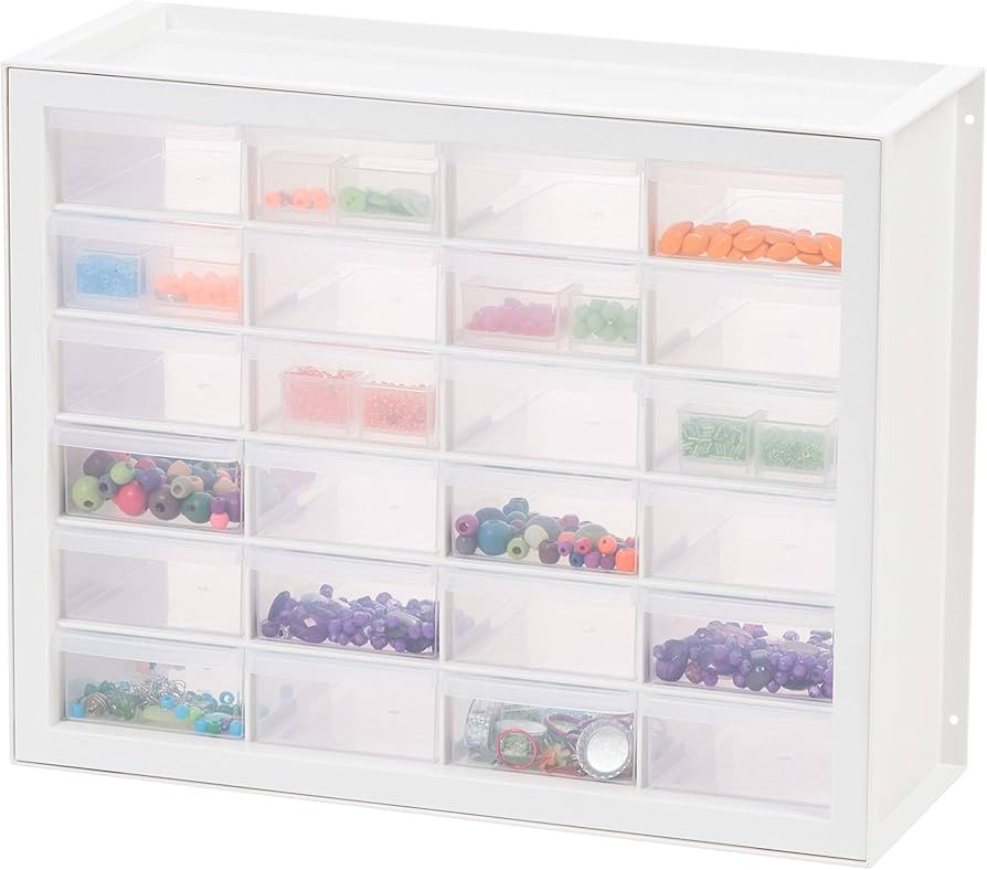 IRIS USA 24 Storage Drawer Organizer, Craft Cabinet Storage, Craft Organizers and Storage Drawer,... | Amazon (US)
