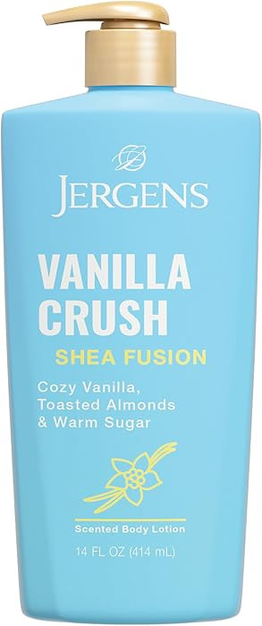 Jergens Shea Fusion Vanilla Crush Body Lotion, Moisturizer with Shea Butter & Vitamin E, 14 Fl Oz | Amazon (US)