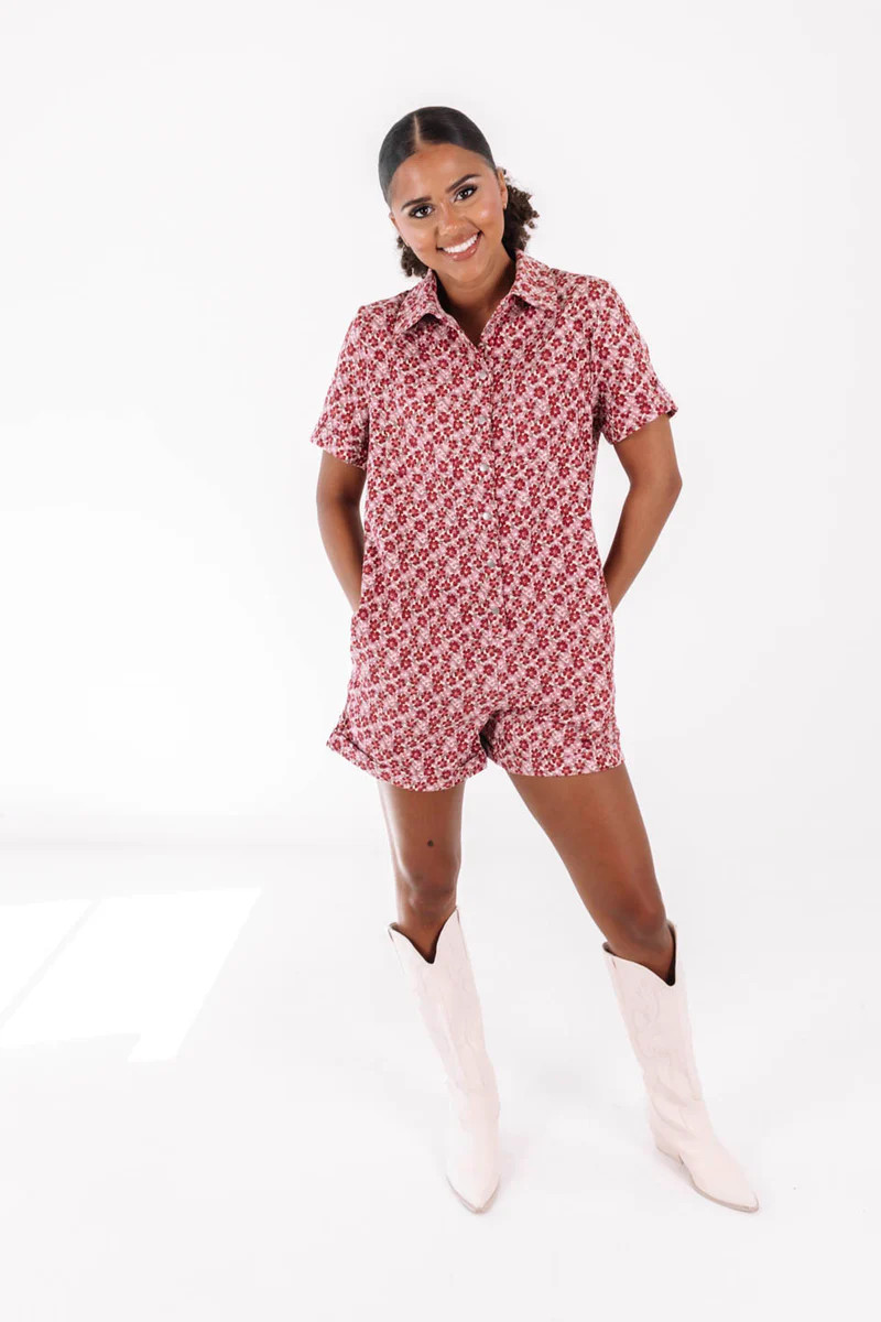 Open Road Romper - Berry | The Impeccable Pig