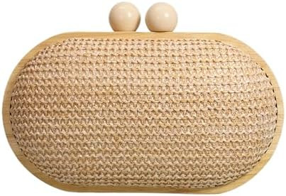 UMREN Straw Clutch Handbags Women Beach Crossbody Hand-woven Summer Purse Wallet Top handle Eveni... | Amazon (US)