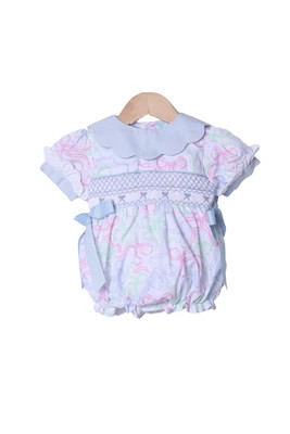 Smocked Sweet Bows Scalloped Bubble | The Smocked Flamingo