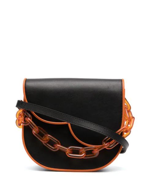 two-tone leather shoulder bag | Farfetch (US)