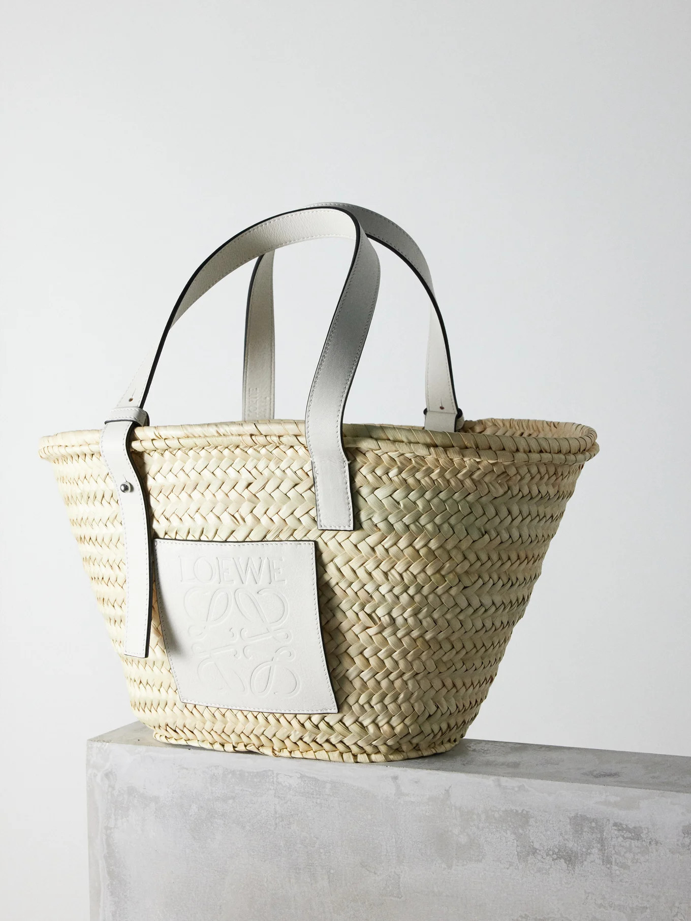 Anagram-logo woven palm-leaf basket bag | LOEWE | Matches (US)