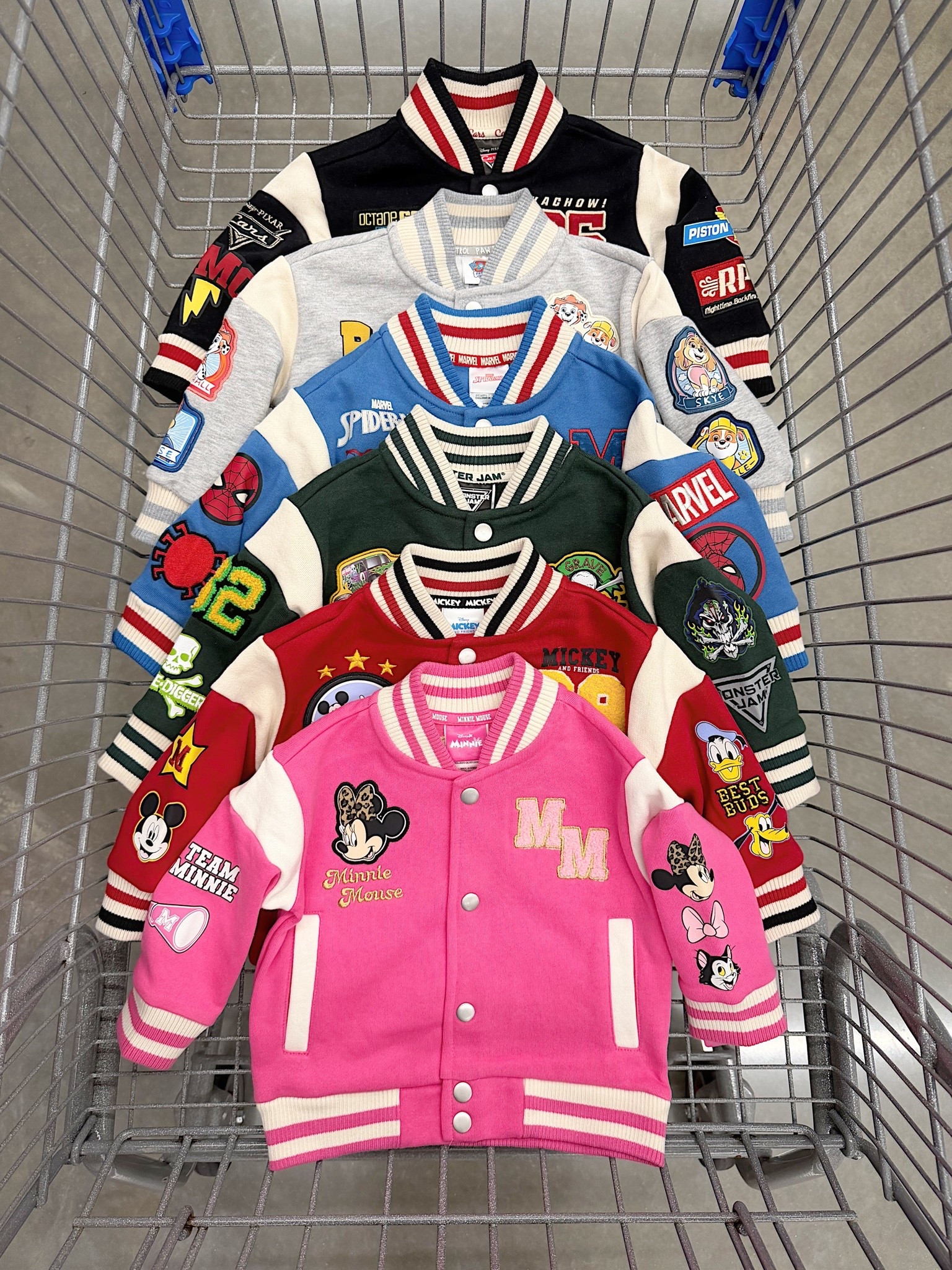NEW toddler character varsity bomber jackets at Walmart!! 💘

#LTKmomlife #LTKKids #LTKootd