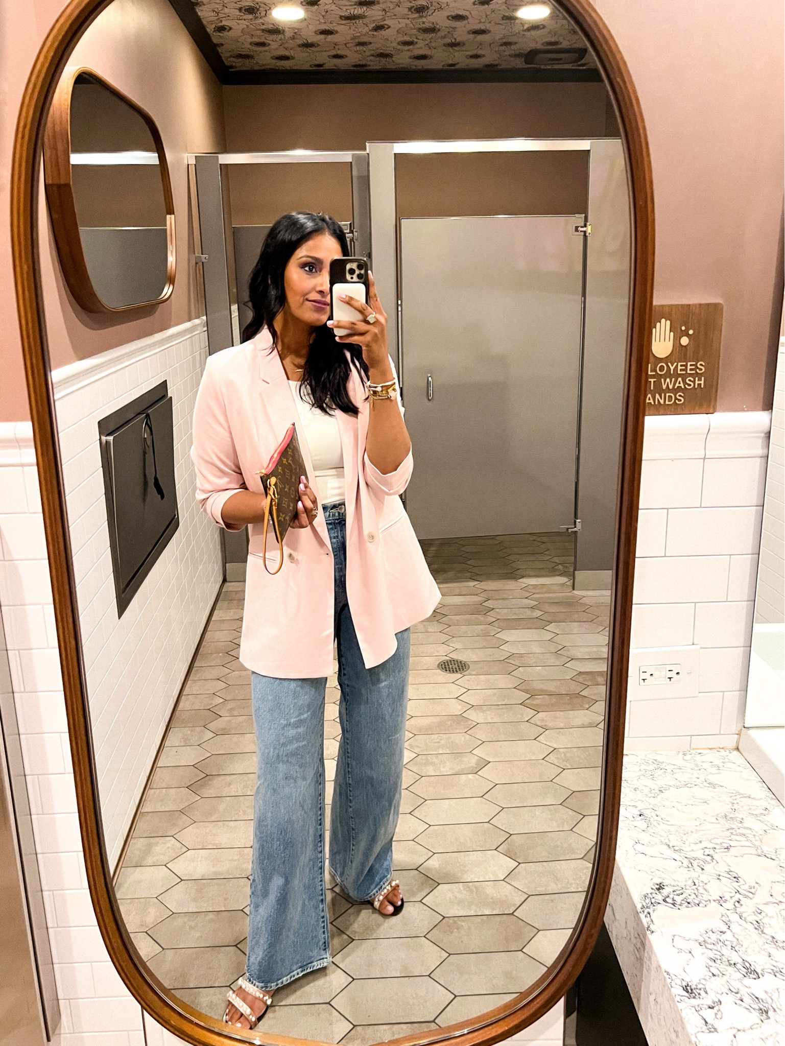 Target wide leg jeans, size down one. 

#LTKStyleTip #LTKFindsUnder100