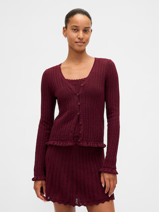 100% Cotton Pointelle Cardigan | Gap (US)