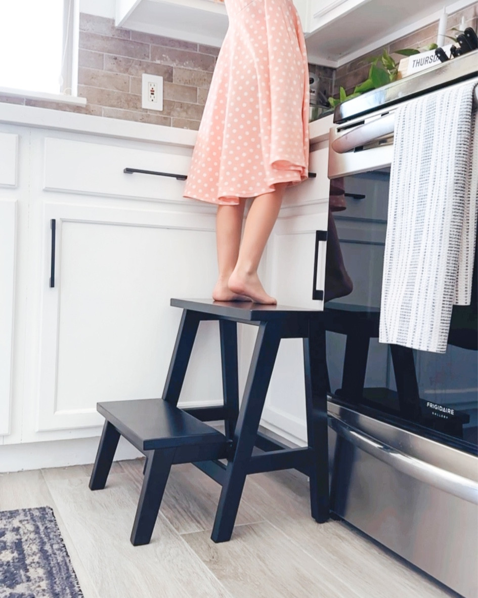 crating independence one step at a time! with a foldable step stool! 

#LTKFamily #LTKKids #LTKFindsUnder50