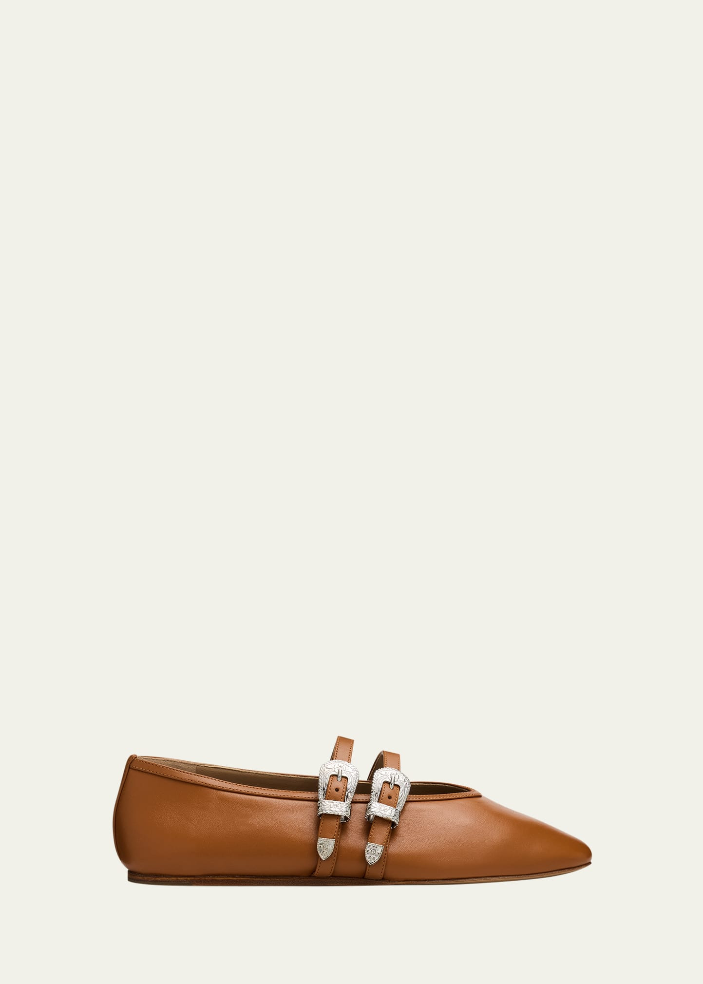 Le Monde Beryl Claudia Mary Jane Buckle Leather Ballerina Flats | Bergdorf Goodman