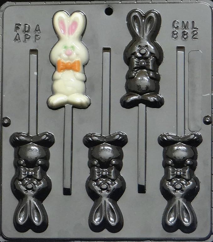 Candy Molds N More Easter Bunny Lollipop Chocolate Candy Mold 882 | Amazon (US)