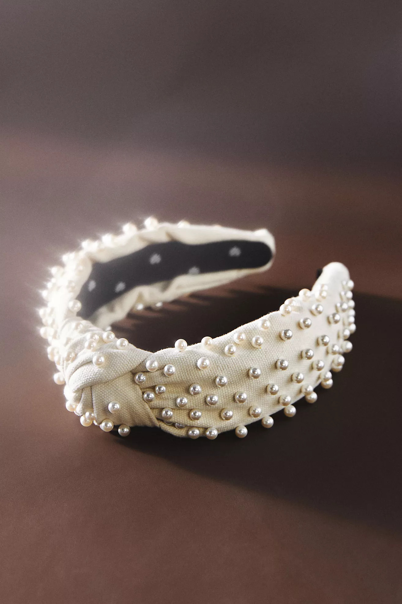 Lele Sadoughi Woven Pearl Knotted Headband | Anthropologie (US)