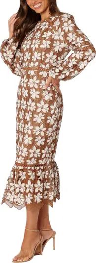 Petal & Pup Pierre Floral Long Sleeve Lace Midi Dress | Nordstrom | Nordstrom
