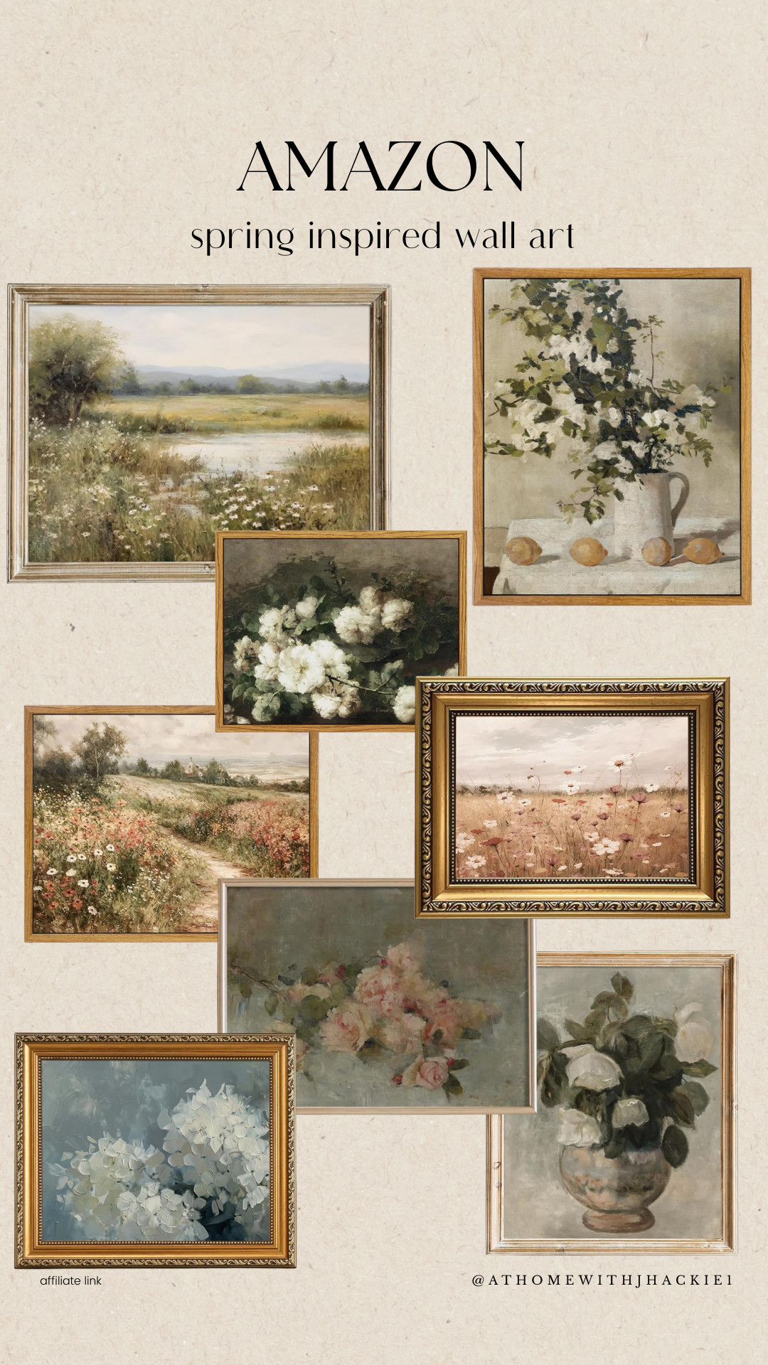 AMAZON | Spring Inspired Wall Art, spring wall art, floral wall art, vintage floral prints, neutral wall art, cottage wall art, landscape wall art, amazon wall art finds, framed floral art, gallery wall art, european inspired wall art, soft neutral artwork, living room wall art, bedroom wall art, traditional wall decor 

 

#LTKSeasonal #LTKHome