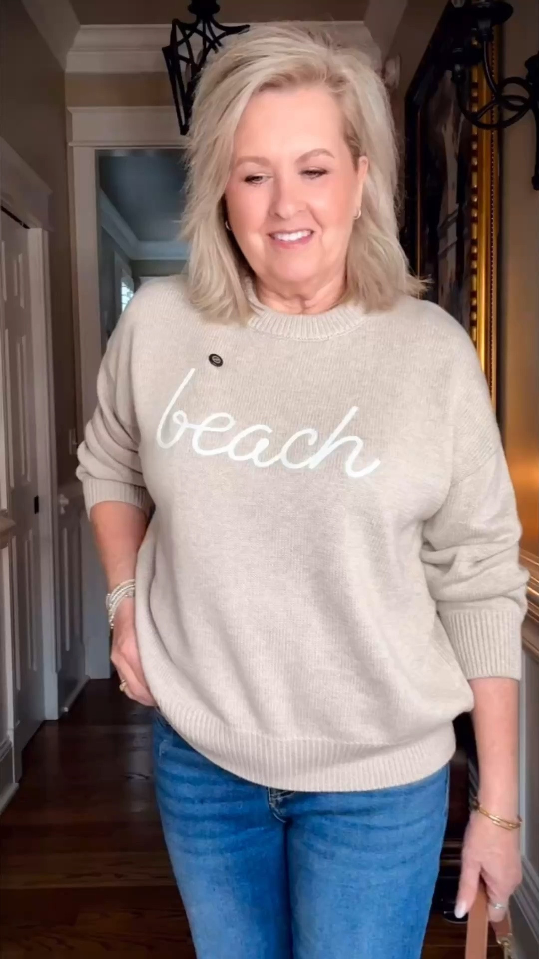 Are you as ready as I am to head to the beach? I dint have a vacation planned, but I do have a Beach sweater. 
Also, check out my cross necklaces. One is $1000 and the other is $88. Can you tell the difference?