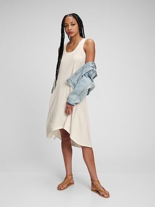 Linen Cotton Hi-Low Tank Dress | Gap (US)