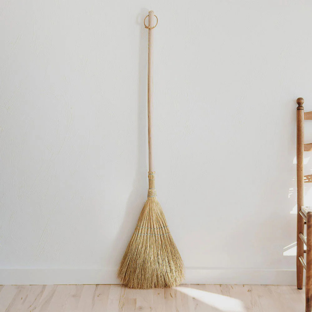 Woven Broomcorn & Ash Broom | Roan Iris