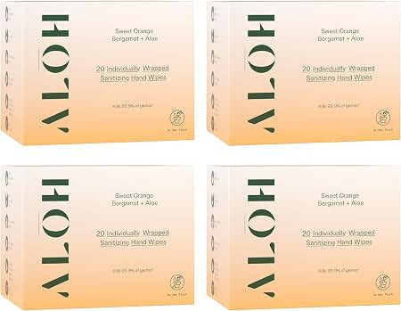 AL\u014cH Sweet Orange Bergamot + Aloe Hand Sanitizer Wipes Individually Wrapped | Clean Hands, C... | Amazon (US)
