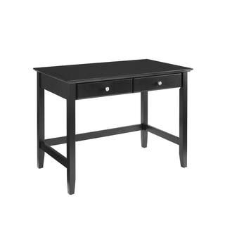 CROSLEY FURNITURE Campbell 42 in. Rectangular Black 2-Drawer Writing Desk CF6506-BK - The Home De... | The Home Depot