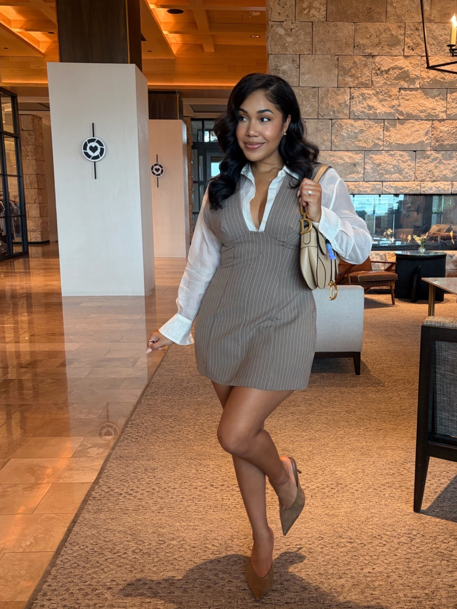 Channeling my inner Cher Horowitz for LTKCon Day 2 💛 This Zara dress + organza shirt combo was such a moment, especially with the pointed-toe suede mules and Dior saddle bag. The dress and shoes are older Zara and no longer available, but I found some really good similar options and linked them here!

#LTKCon #LTKStyle #ZaraStyle #OOTD #LTKFashion
