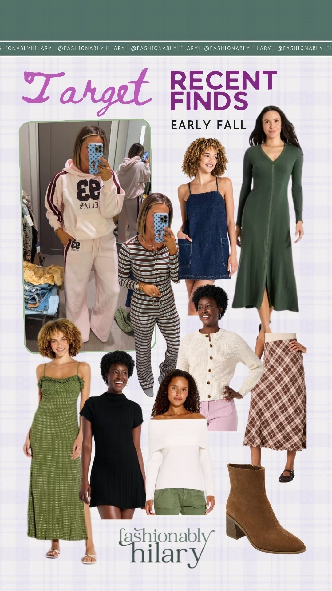 @Target 🎯 is absolutely KILLING it right now. I recently went in “just to look” and was completely floored with all the cutie early fall finds they had. This millennial momma was nostalgic with their new Delia’s lounge pieces and the dresses are adorable right now. Don’t get me started on this plaid skirt, it’d be perfect with this cardigan for fall family photos. 
Early fall outfit inspo, green dresses, polka dot dress

#LTKMidsize #LTKSeasonal #LTKWorkwear