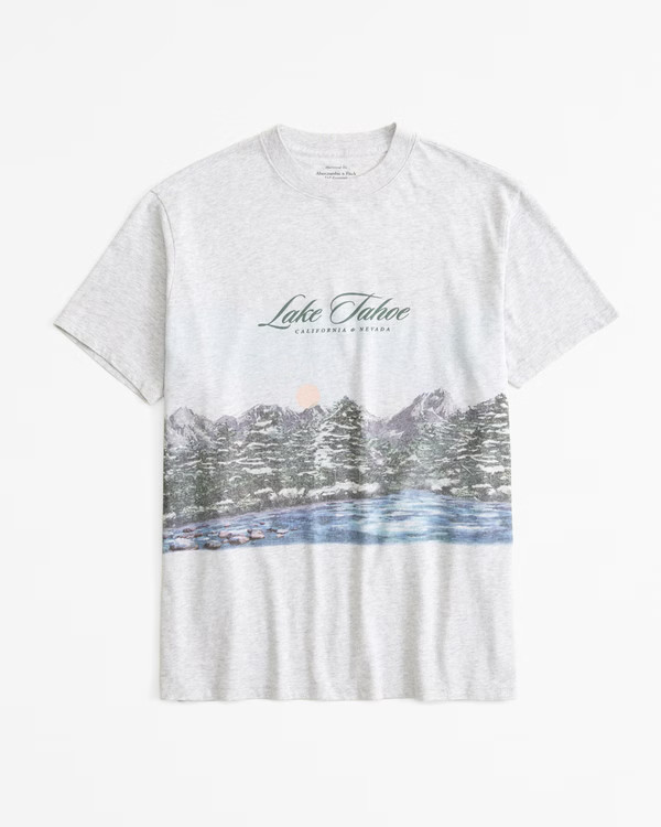 Oversized Lake Tahoe Graphic Tee | Abercrombie & Fitch (US)