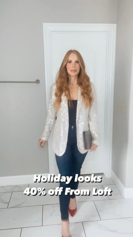 Holiday outfits, Christmas outfit, loft, gifts for her, gift guide, sequin blazer, love loft, Christmas Eve, sale alert 

#LTKCyberweek #LTKSeasonal #LTKHoliday