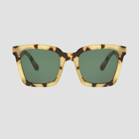 Women&#39;s Tortoise Shell Print Square Sunglasses - A New Day&#8482; Brown | Target