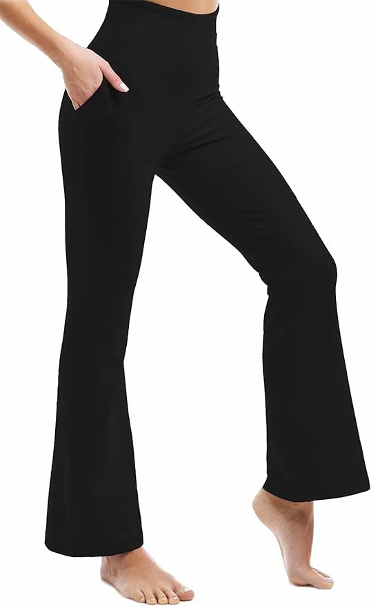 Ipletix Flare Leggings for Women, High Waisted Yoga Pants with Pockets for Women Trousers | Amazon (US)
