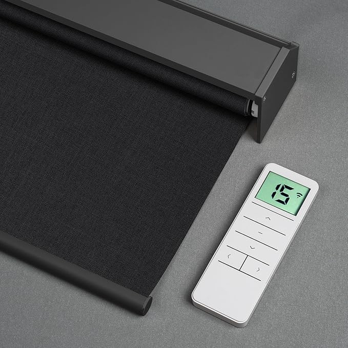 Motorized Roller Shade with Remote Control, Blackout Electric Shade for Windows Compatible with A... | Amazon (US)