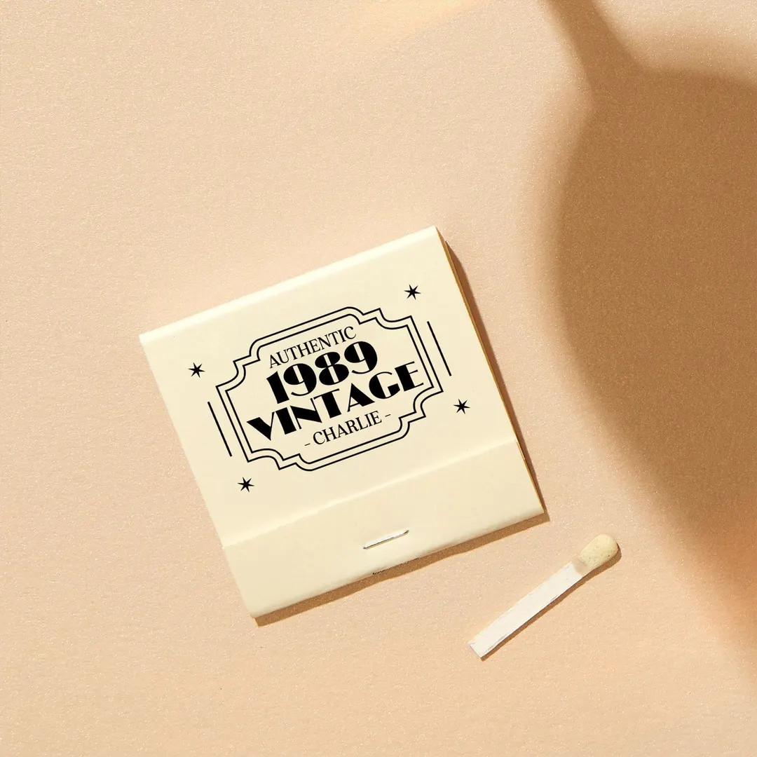 Custom Printed Vintage Birthday Matchbooks -vintage Year Birthday Matchbooks, Personalize Birthda... | Etsy (US)