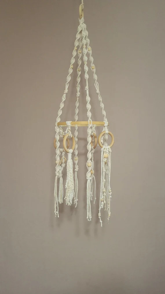 Macrame Baby Mobile, Boho Baby Mobile, Boho Decor, Baby Mobile, Modern Macrame, Boho Nursery, Boh... | Etsy (US)