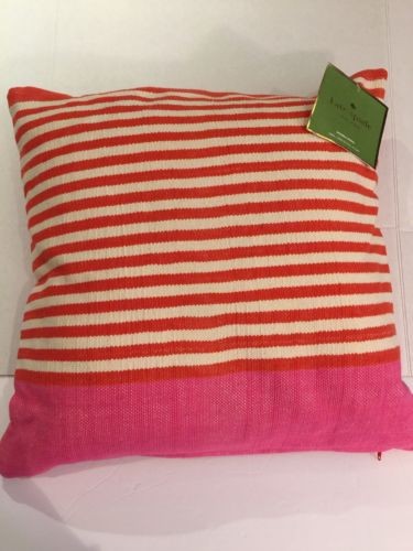 NWT Kate Spade Double Stripe 20”x20” Throw Pillow $85.00 + Free Shipping | eBay | eBay US