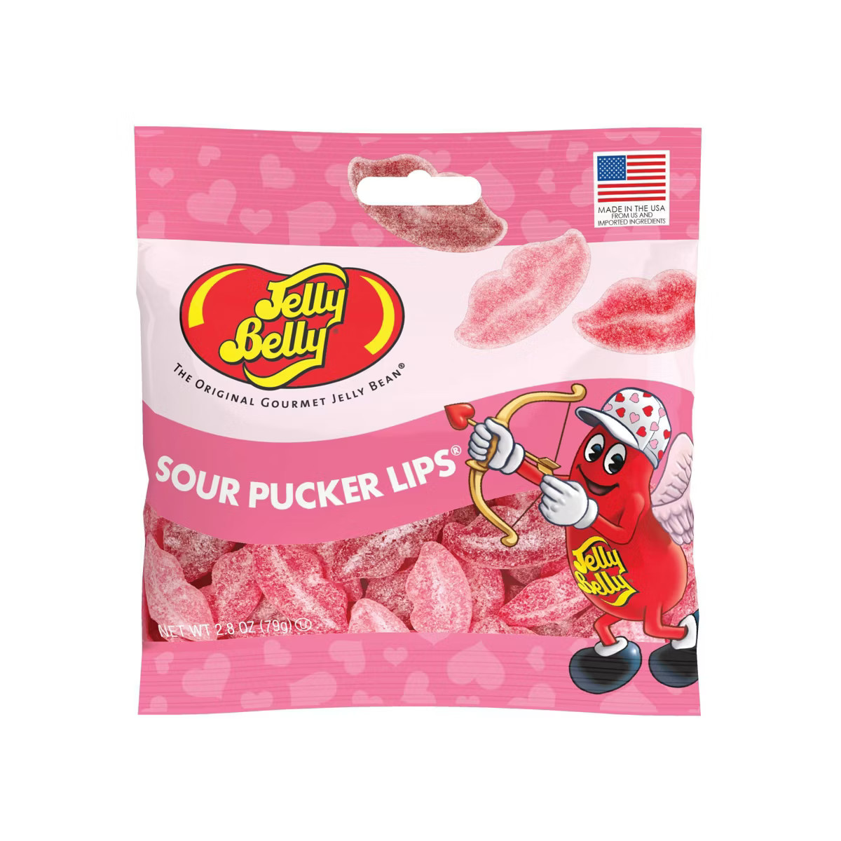 Jelly Belly Valentine's Sour Pucker Lips Bag - 2.8oz | Target