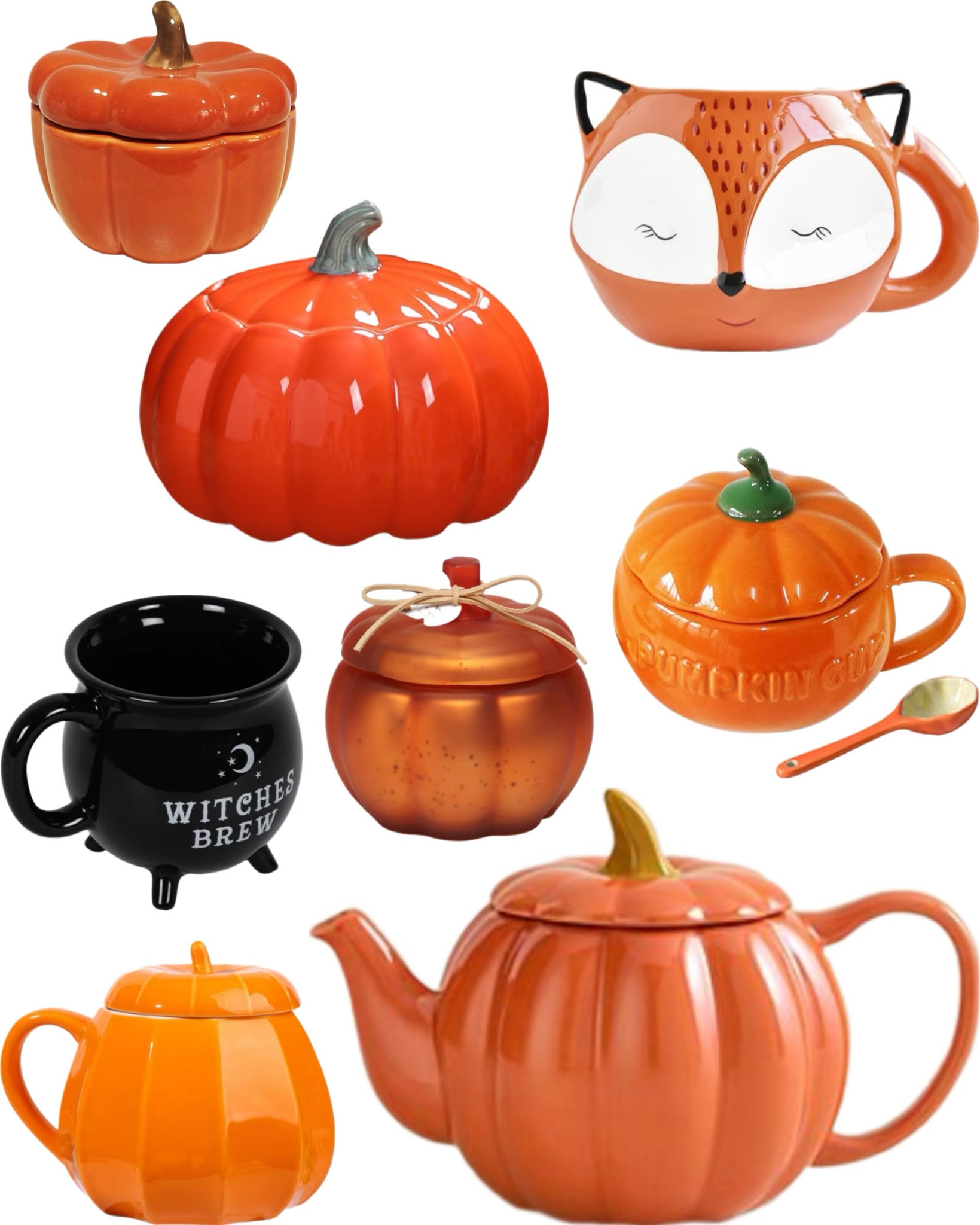 Pumpkin mugs, witches brew mug, fox mug, pumpkin tea pot, pumpkin ceramic tea light holder, pumpkin ceramic bowl, pumpkin spice candle 🕯️🎃🍁🦊🍂

#LTKautumn #LTKeurope #LTKuk
