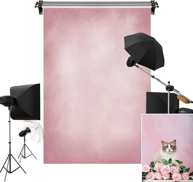 Kate 5x7ft/1.5x2.2m Pink Backdrops Abstract Sweet Girls Pink Seamless Portrait Background Photo S... | Amazon (US)