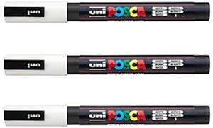 POSCA PC-3m by Uni-Ball - [Pack of 3] White | Amazon (US)