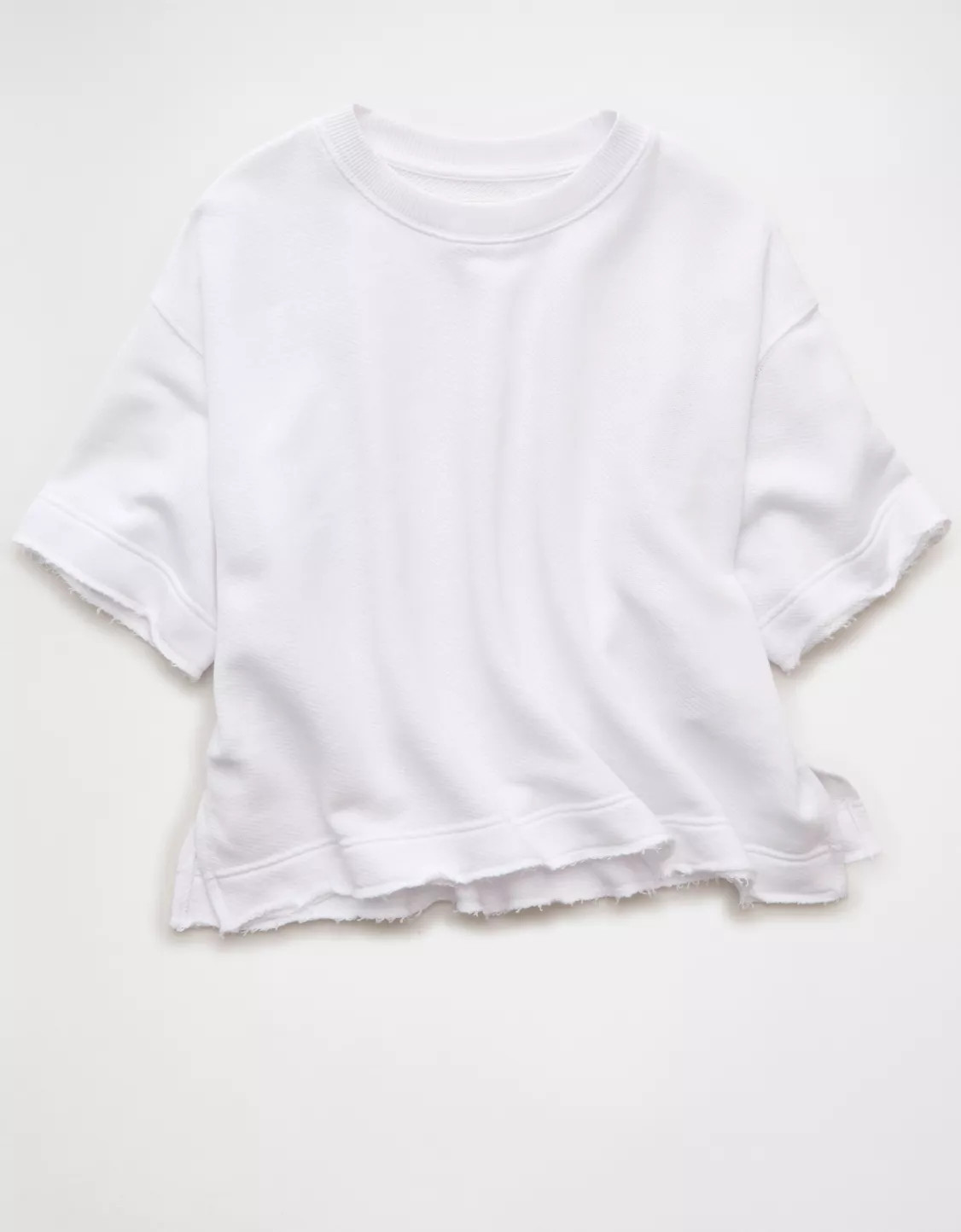 AE Boxy Short-Sleeve Sweatshirt | American Eagle Outfitters (US & CA)