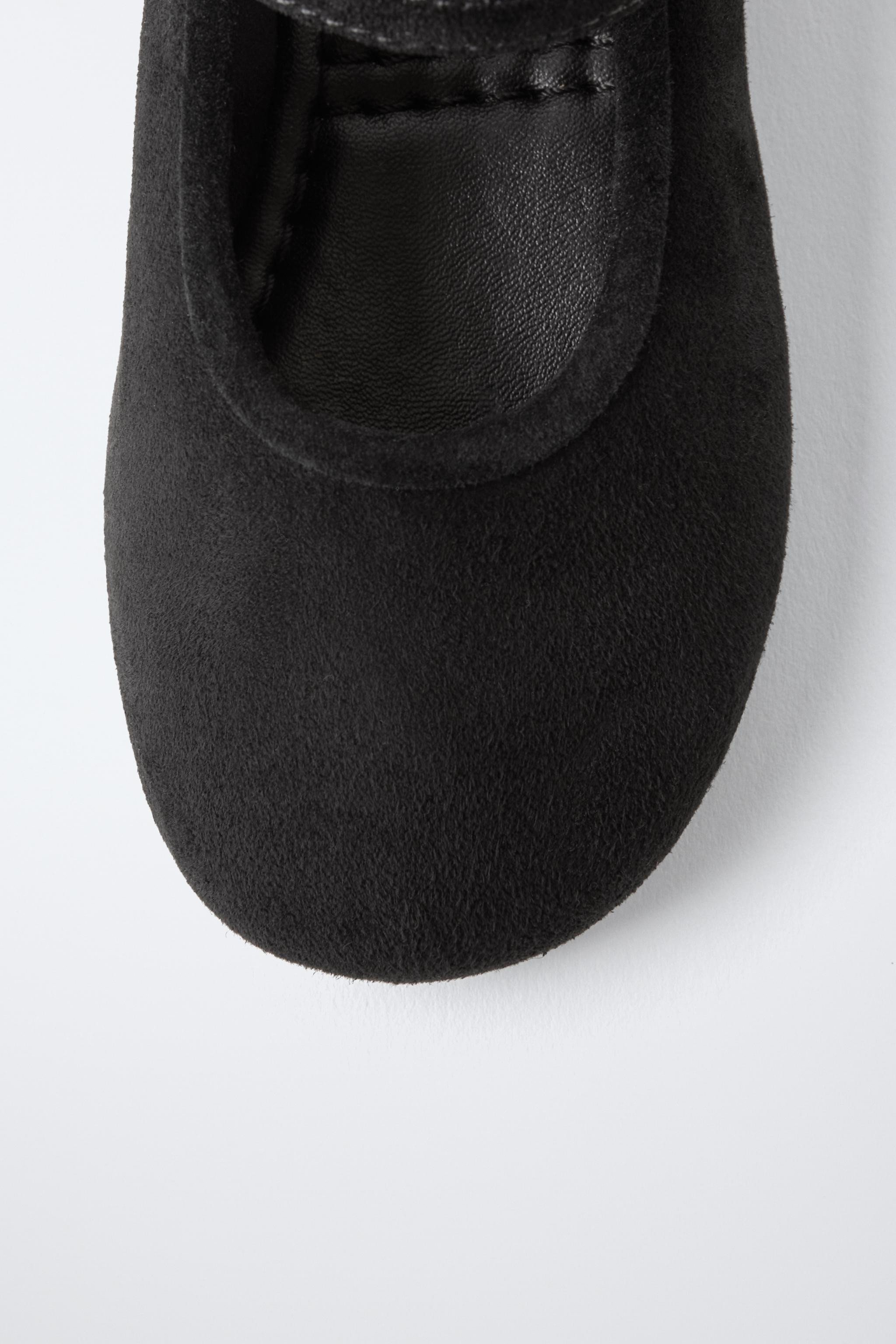 LEATHER BALLET FLATS | Zara US