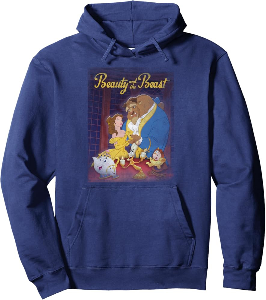 Disney Beauty And The Beast Movie Poster Graphic Hoodie Pullover Hoodie | Amazon (US)