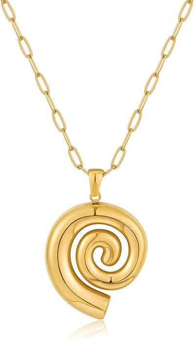 Starfish Necklace Shell Pendant Necklaces for Women Boho Beach Gold Chain Charm Necklace Trendy S... | Amazon (US)