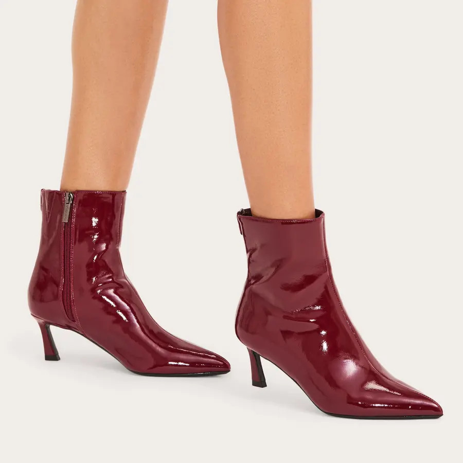 MARCIA ANKLE Red Patent Kitten Boot by CARVELA | Carvela